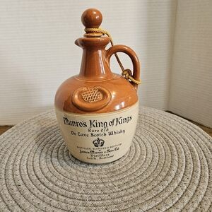 Munro's King of Kings Scotch Whisky Jug Vintage 1970's Ceramic